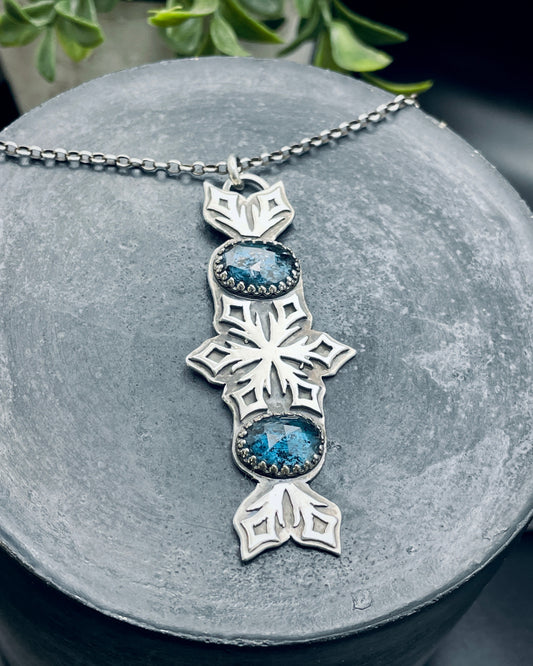 Snowmageddon - Snowflake Kyanite Necklace